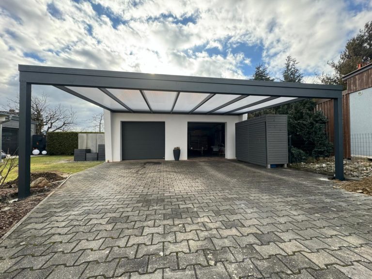 Carport in Anthrazit bzw. schwarz in Kempten und der Region Schwaben